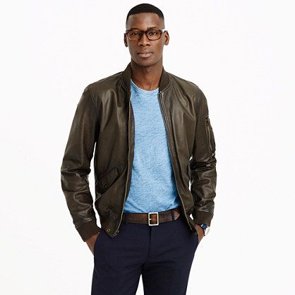 A modern update to a classic style via J. Crew. That's exactly how your leather jacket should fit.