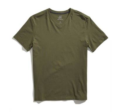 A trim fit and understated color make this tee a nice option for the holiday. 
